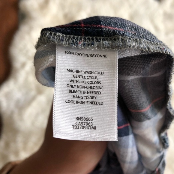 Treasure & Bond Classic Plaid Shirt Blue Small - Picture 10 of 11